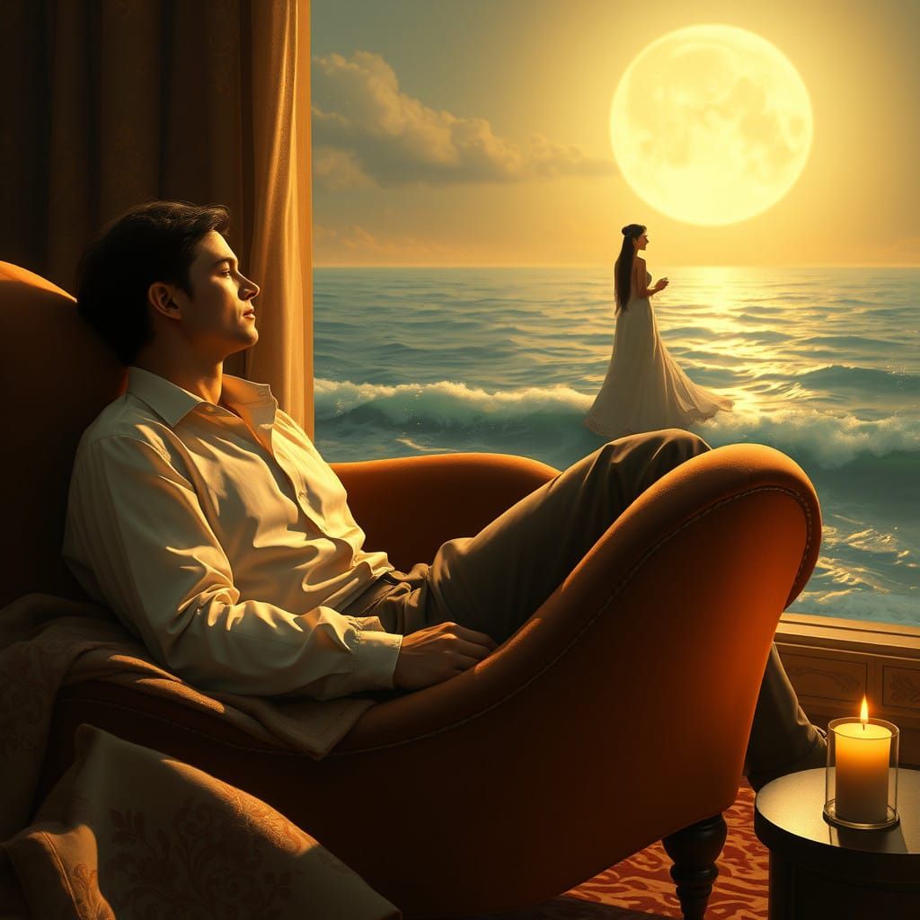 Man Lost in Dreamlike Whimsy