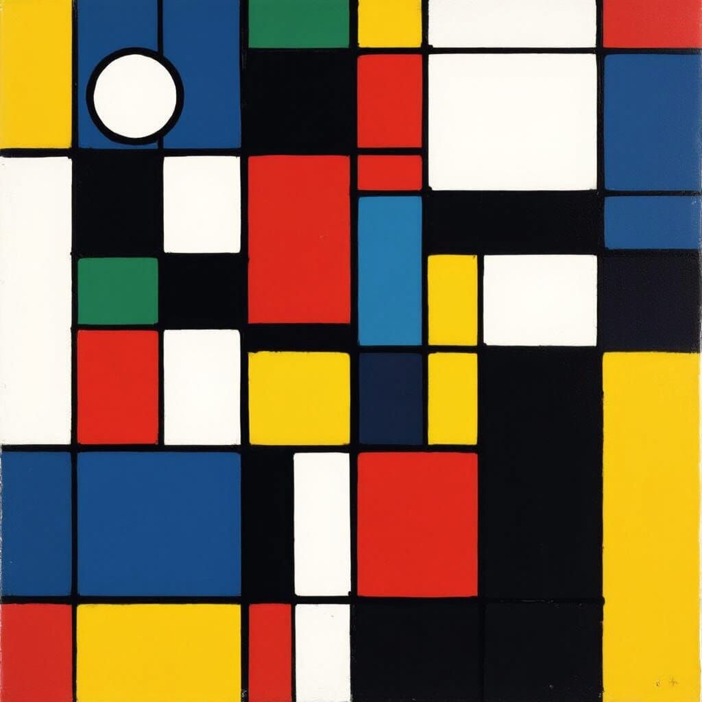 De Stijl Inspired Geometric Composition