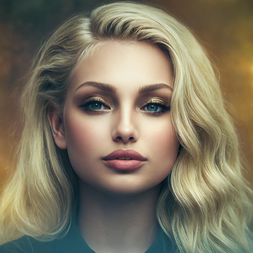 Blonde Woman Portrait in Cinematic Style