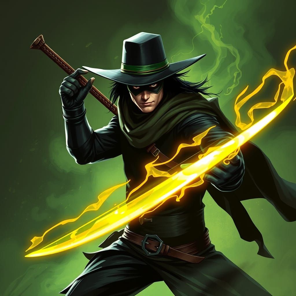 Zorro Alive and Well in a Dramatic Scene