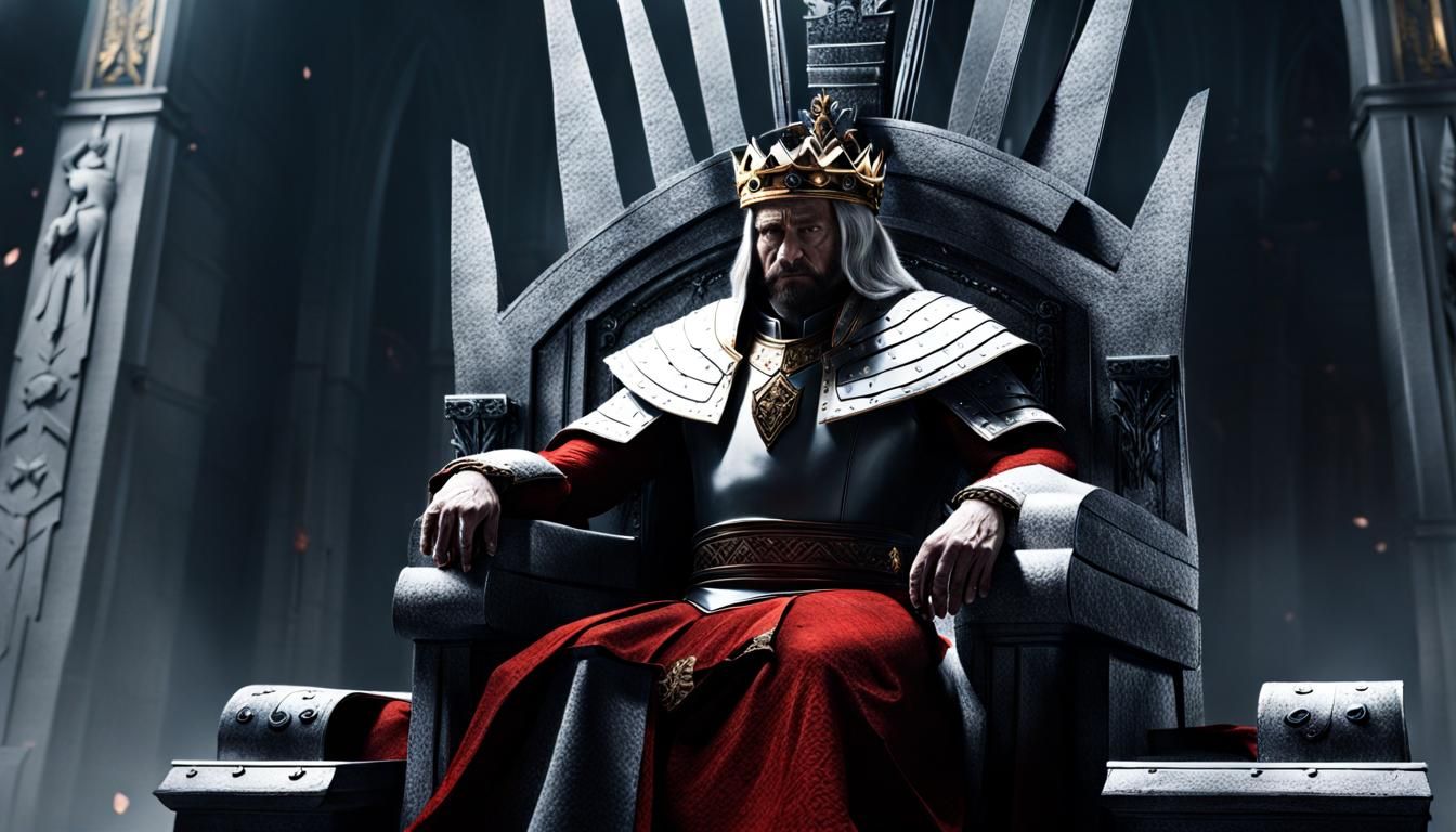 Melancholy King on Throne