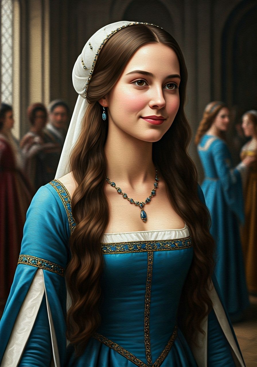 Medieval Princess Greets Guests at Royal Ball