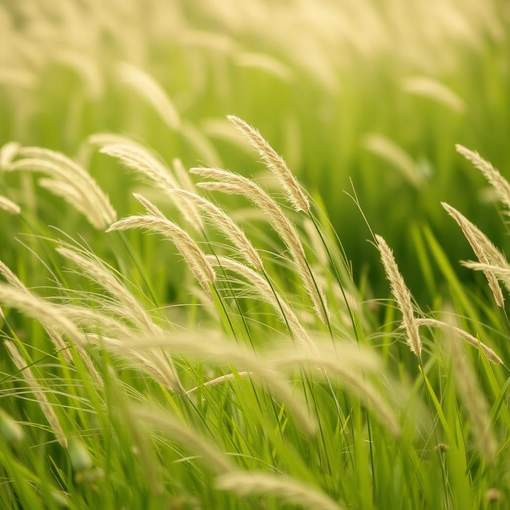 Gentle Breeze Rustling Through Tall Grass