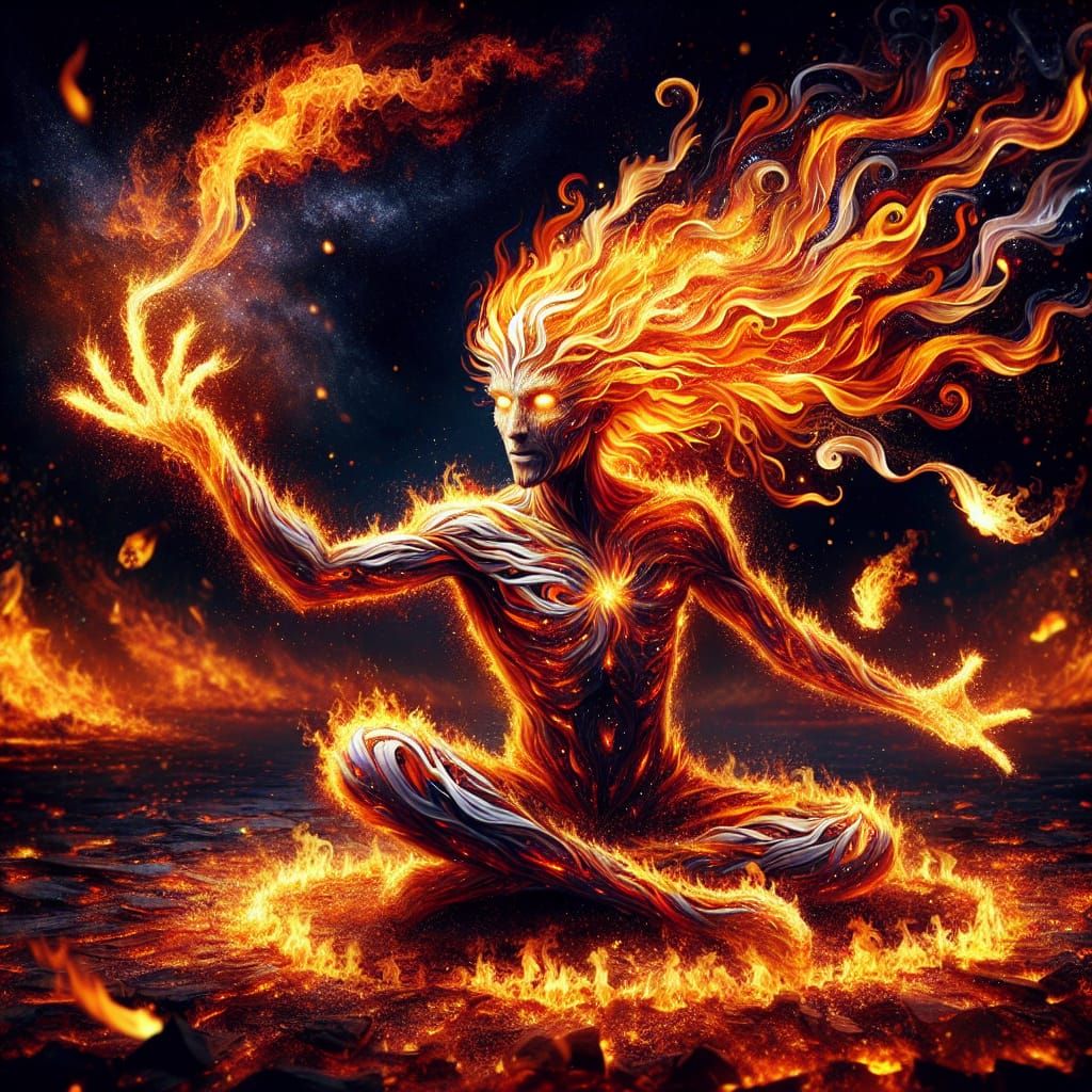 Spirit of Fire: A Being of Flame and Ember
