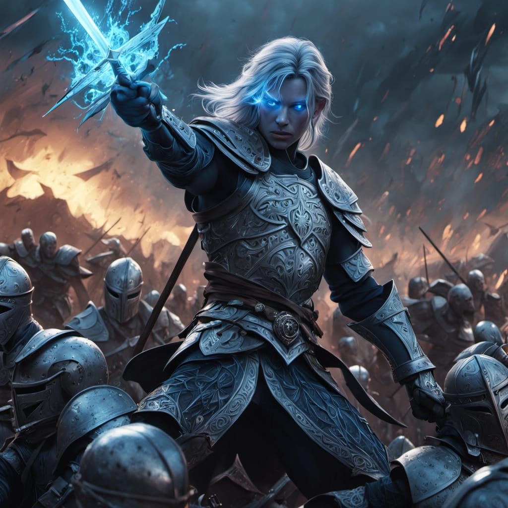 Fierce Deity Decimates Knights in Epic Digital Matte Paintin...