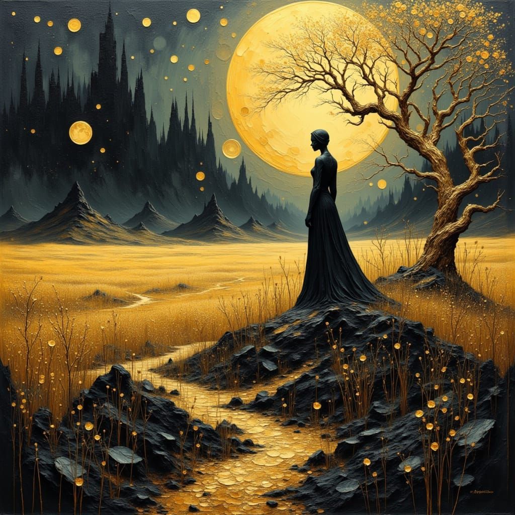 Phantom Savannah in Abstract Gothic Style