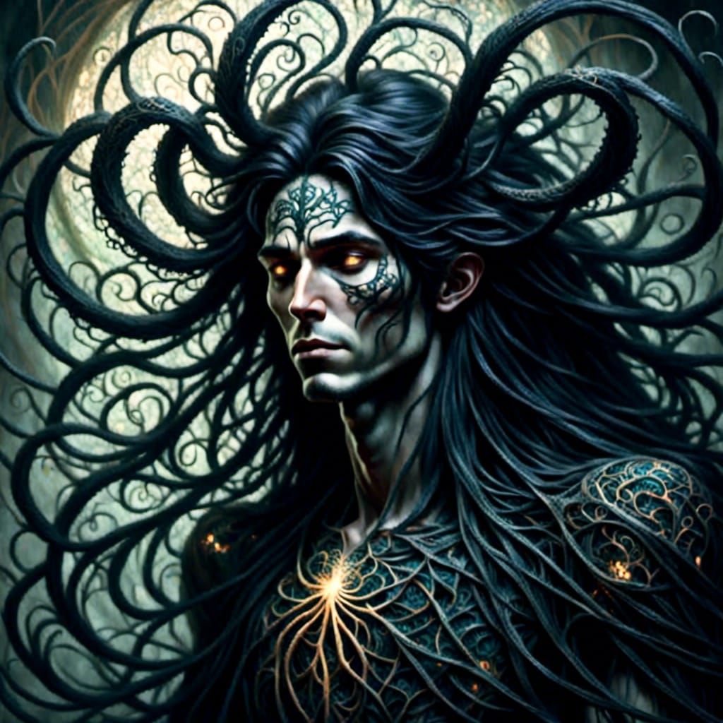 Gothic Spider God of Doom in Fairytale Style