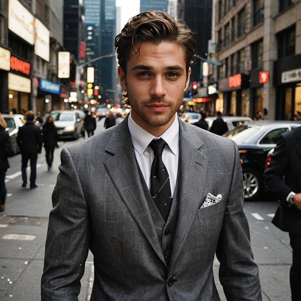 Intriguing Man in Suit: AI Interpretation of Lyrics