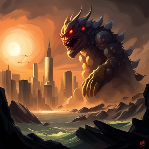 Sinister Kaiju Art: Fantasy Illustration