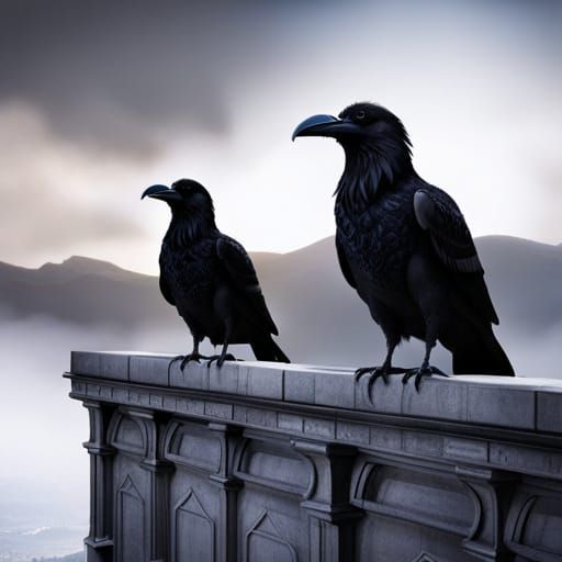 Huginn and Muninn (Odin's Pair of Ravens)