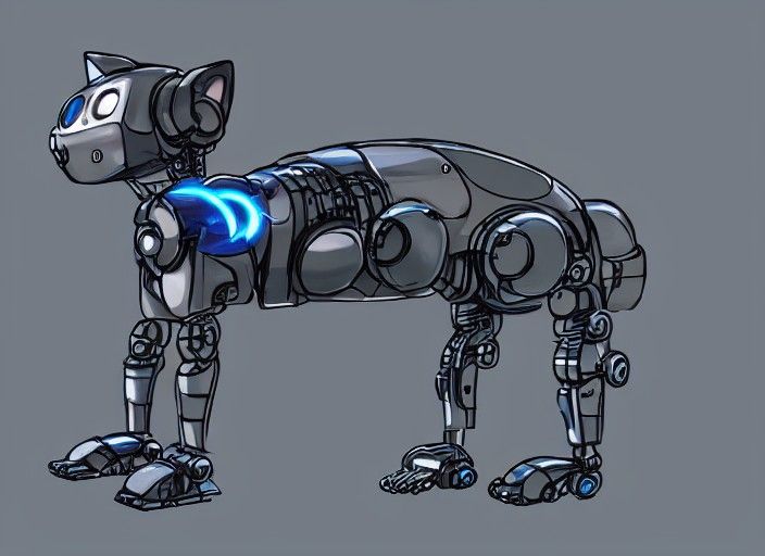 Cybernetically Enhanced Robot Cat Concept