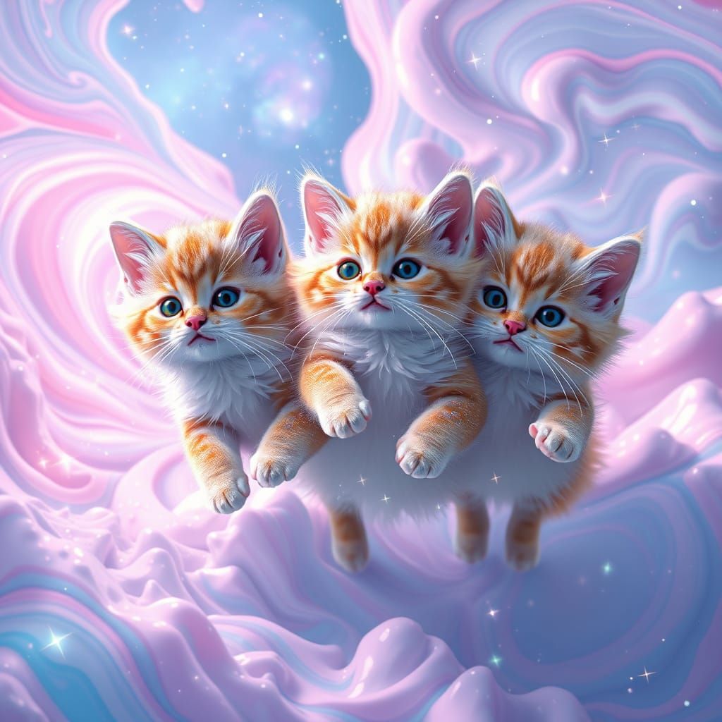 Astral Kittens in Cosmic Ice Cream Nebula