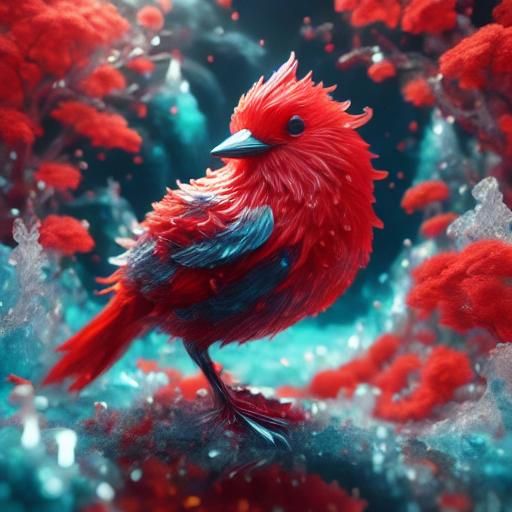 Majestic Bird with Wings Spread