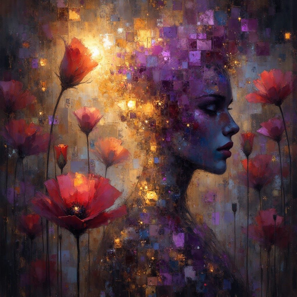 Sparkling Glass in Dark Fantasy Digital Art