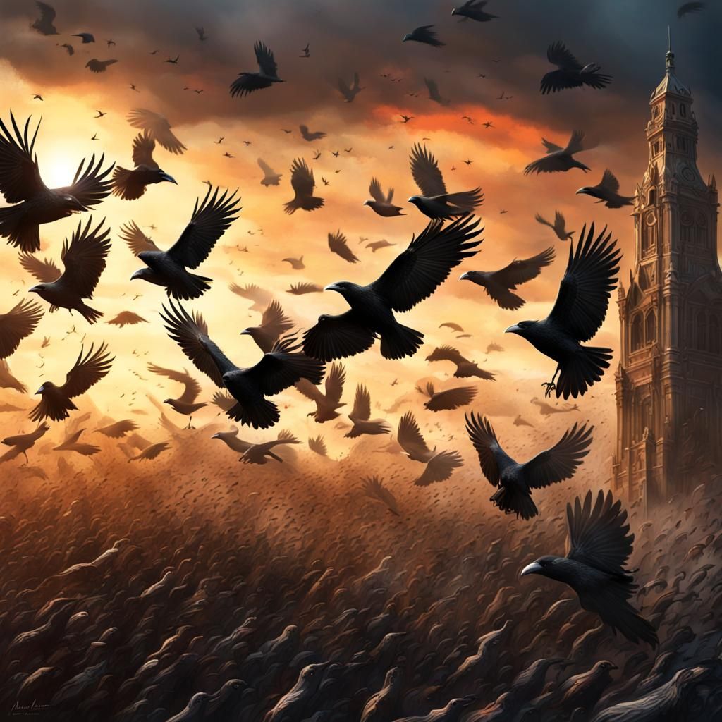 Epic Raven Swarm at Dark Tower