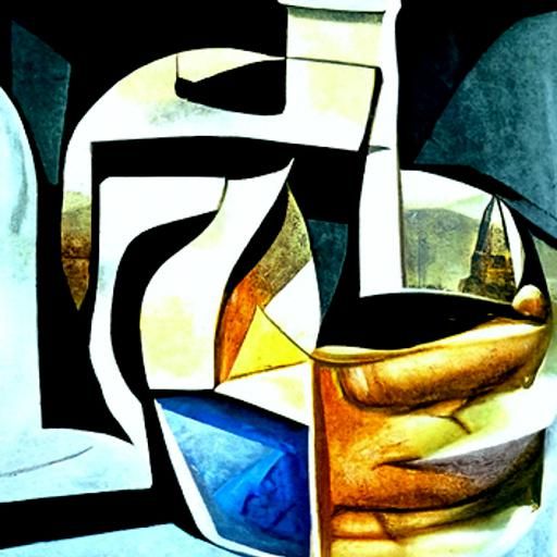 Abstract Cubist Shabbat in Euclidean Style