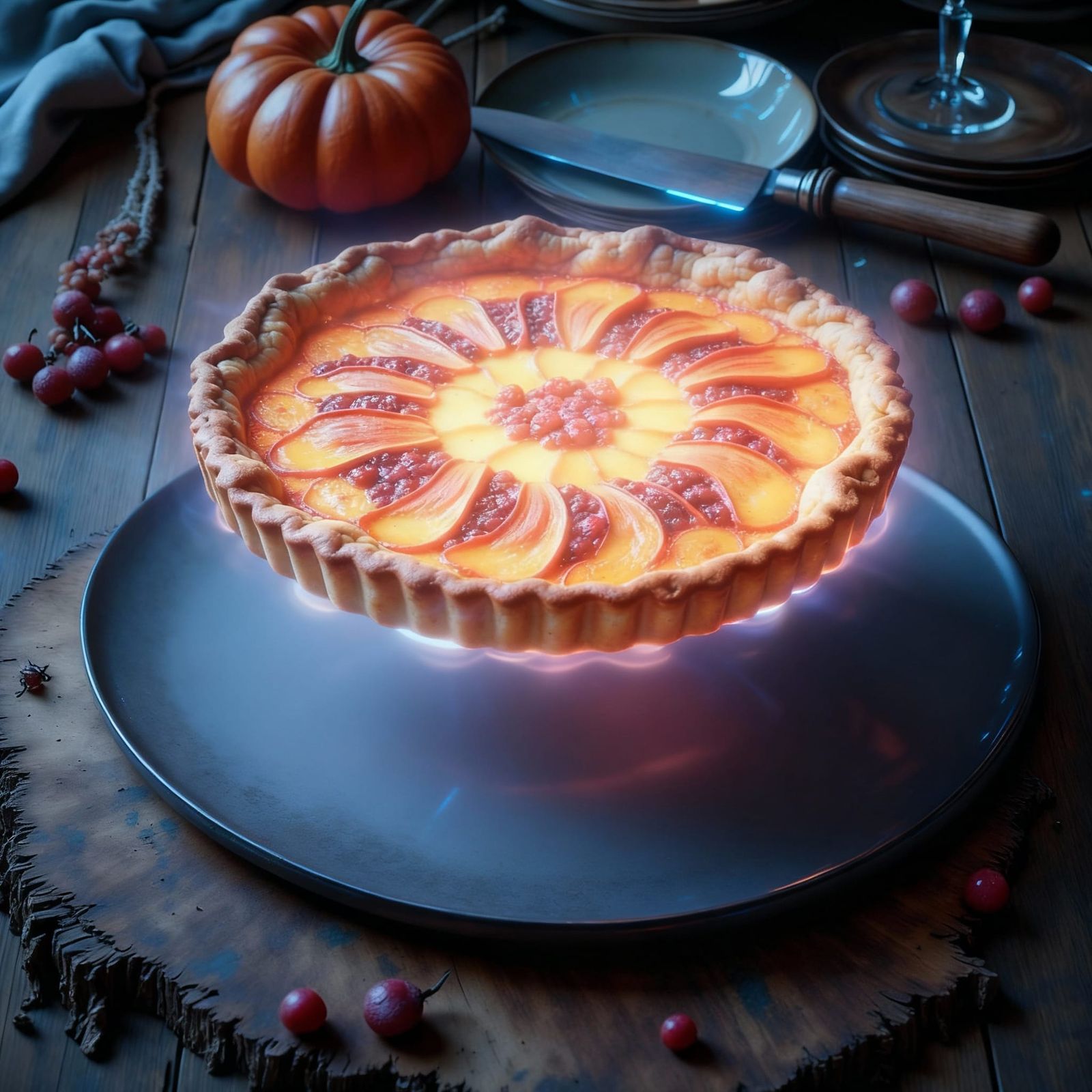 Glowing Levitation Food Art