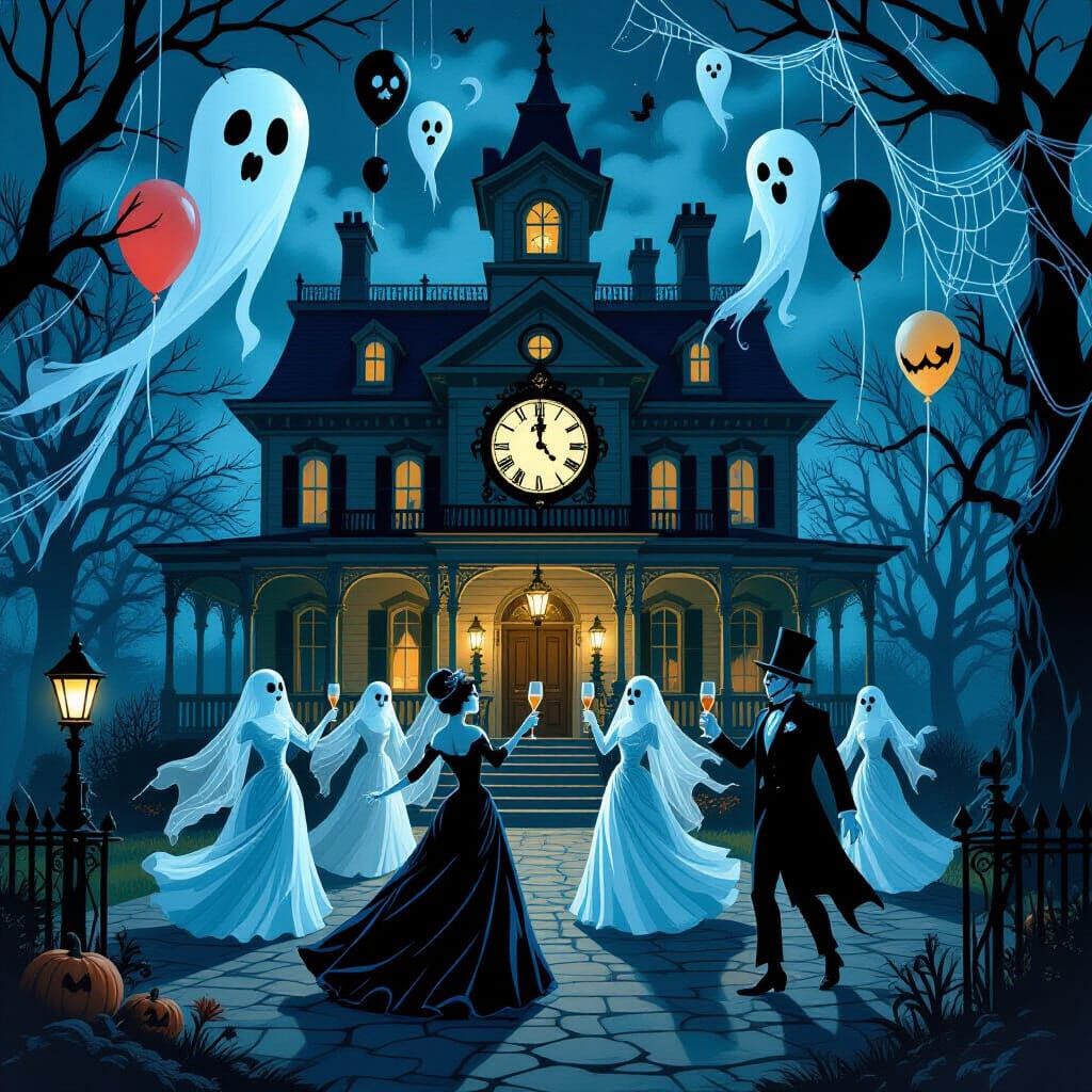 Spooky New Year's Eve Haunted Mansion Celebration