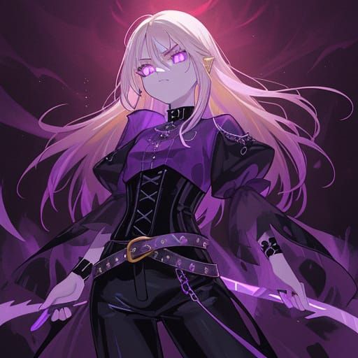 Mystical Goddess in Vivid, Neon Splendor