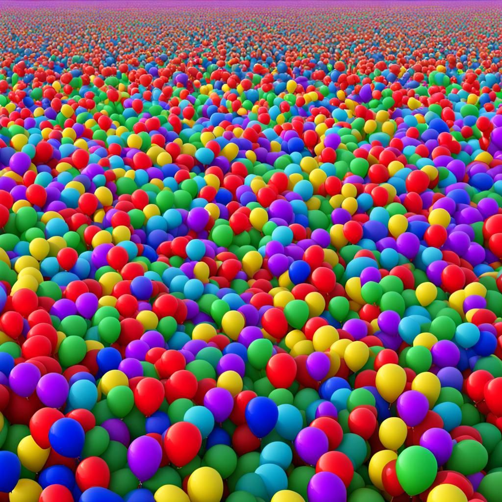 Field of Colorful Balloons
