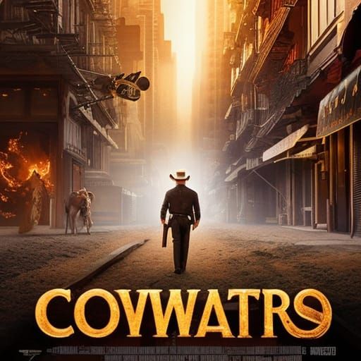 Wild West Cowboys and Cowgirls Matte Painting