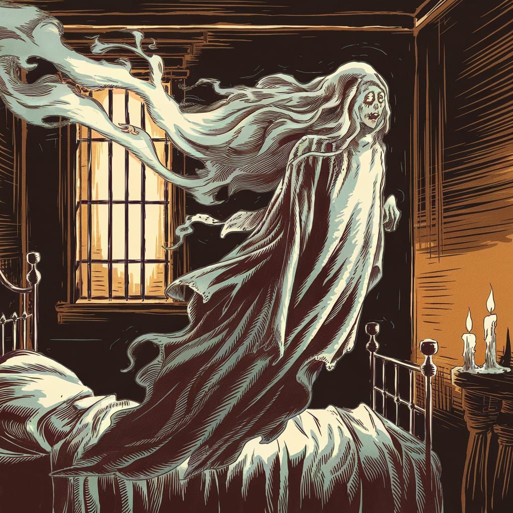 Ethereal Ghost Portrait in Gustave Doré Style