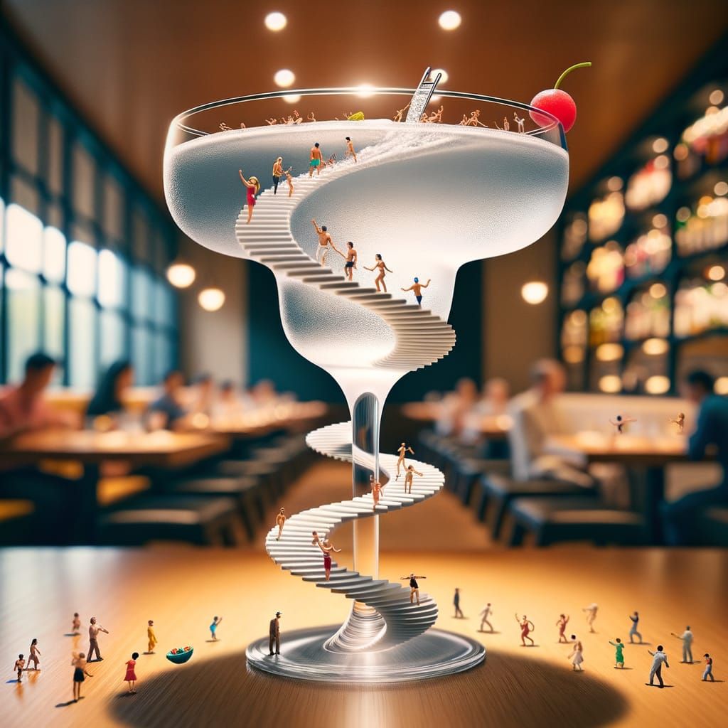 Stairs up a margaritas