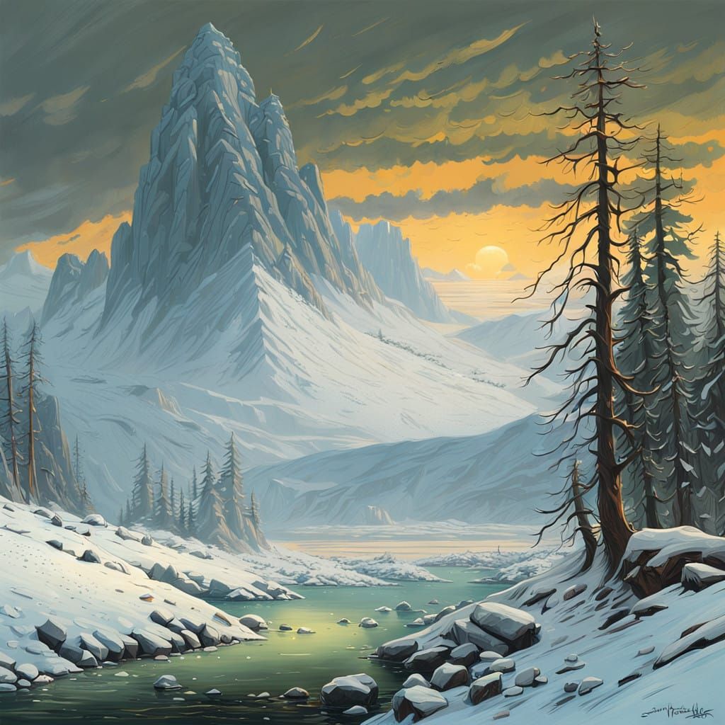 Winter Wilderness in Hyperdetailed Cinematic Style