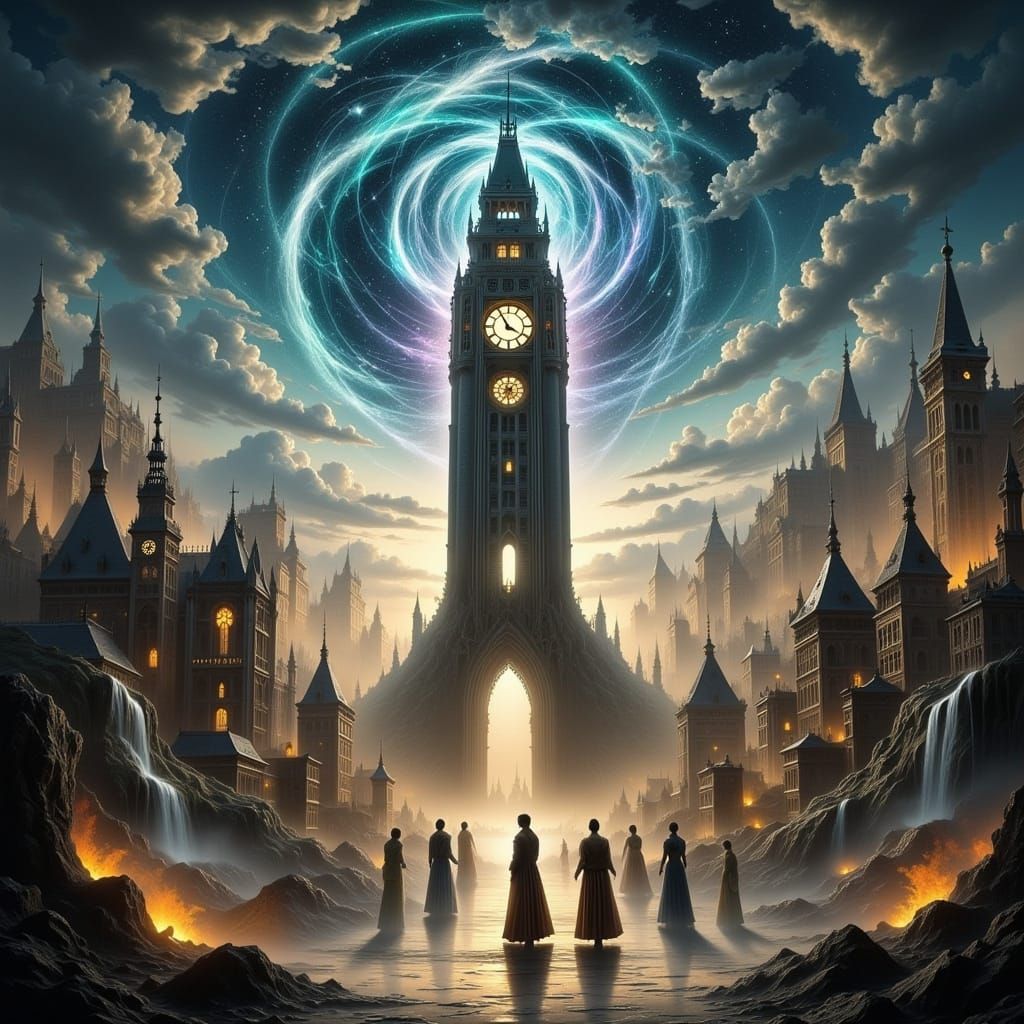 City Divided: Medieval Meets Future in Hyperrealism