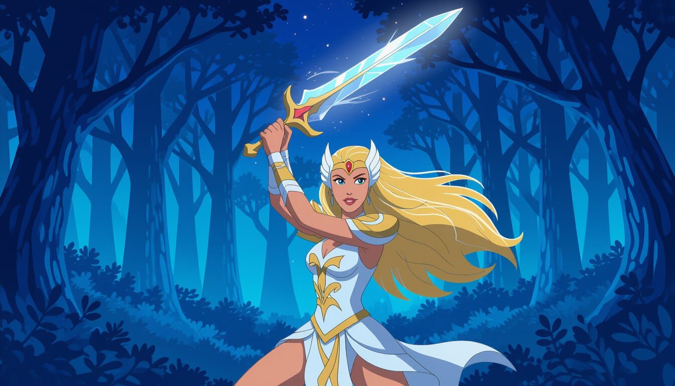 She-Ra Sword of Power in Ethereal Forest