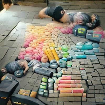 Vibrant Chalk Art Creation