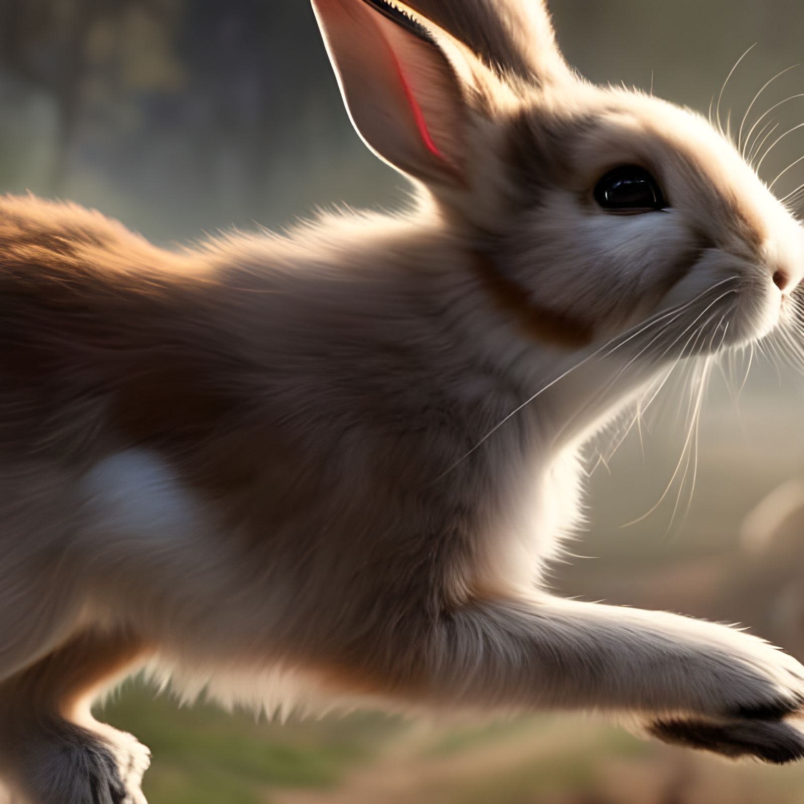 Realistic rabbit running
