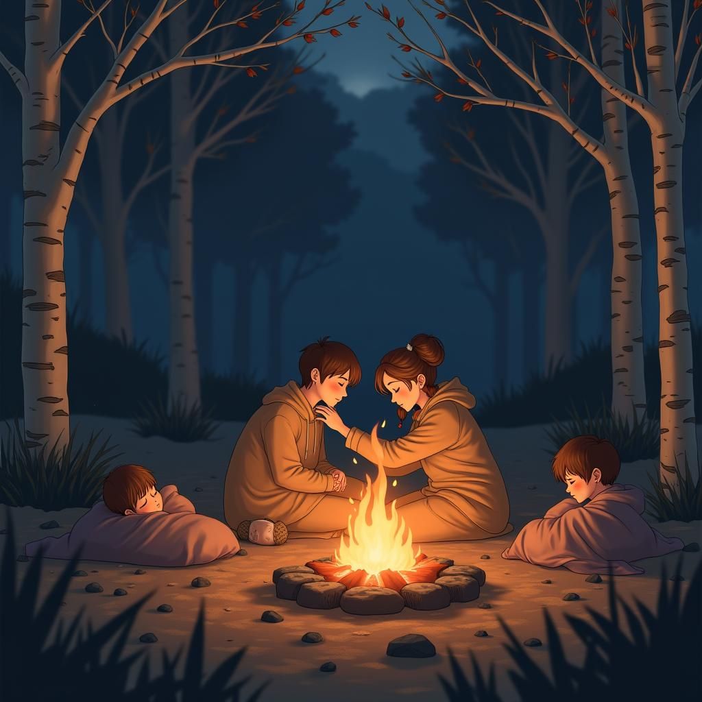 Forest Dawn: Serene Embrace in Genshin Impact Style