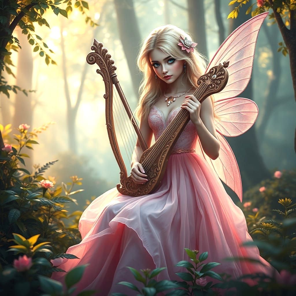 Whimsical Fairy in Enchanted Forest