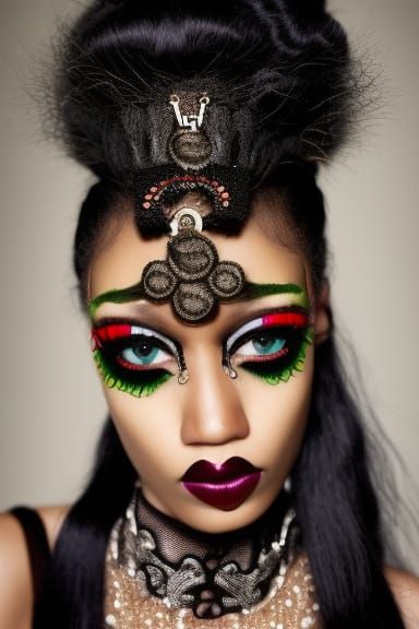 Cyanide and Lace Afrogoth Fashion Photography