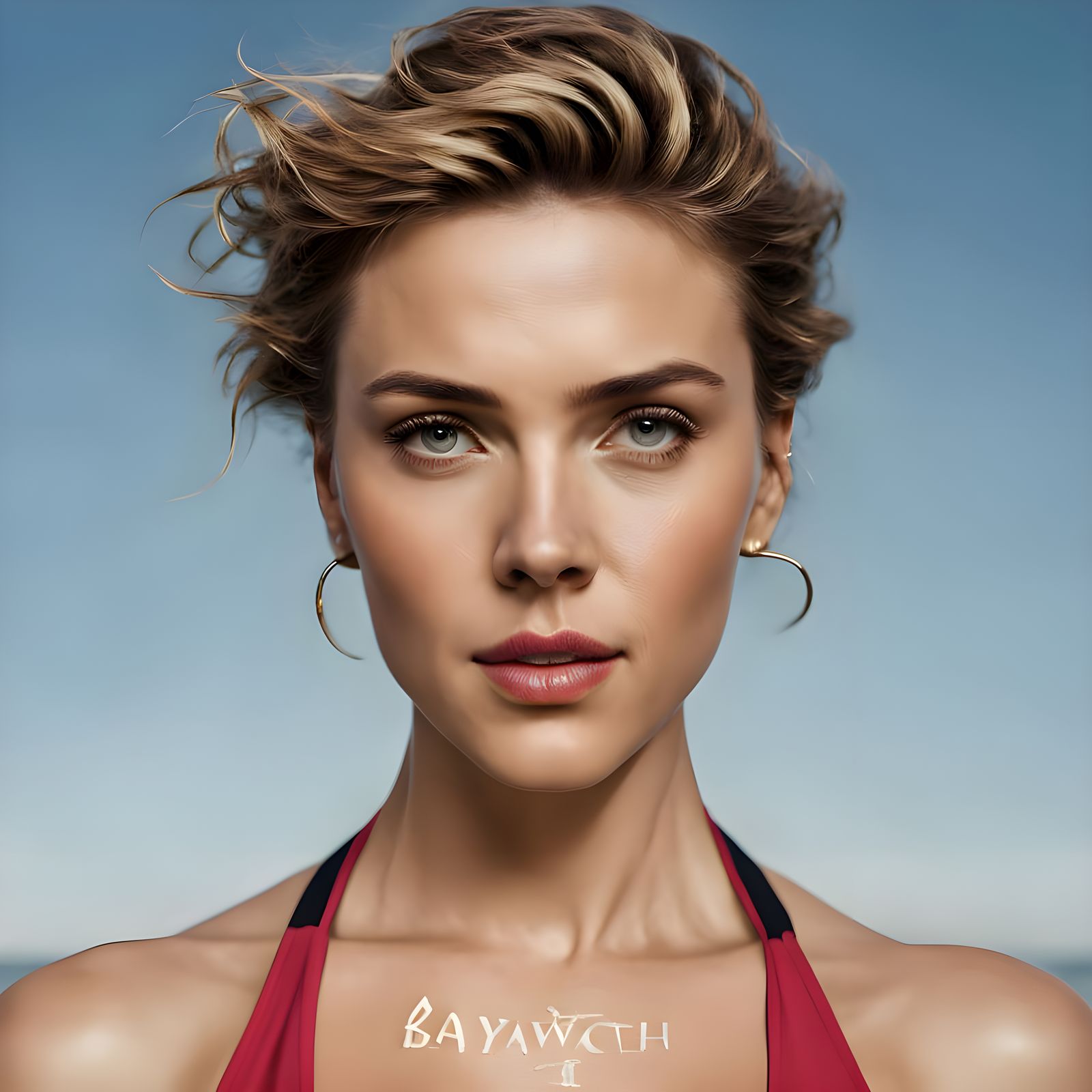 Scarlett Johansson in a Baywatch-Inspired Beach Bikini