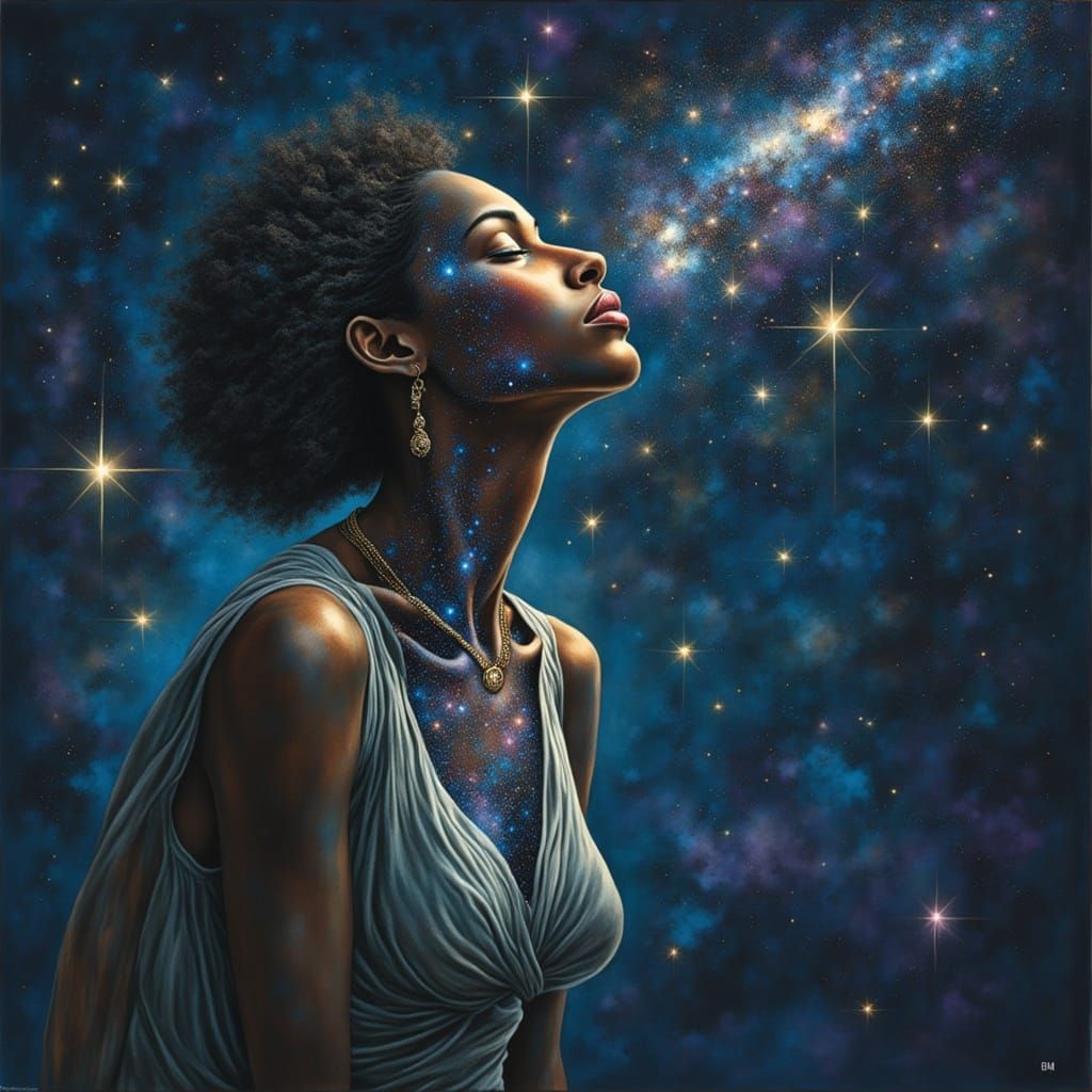 A Celestial Being Radiates Stardust