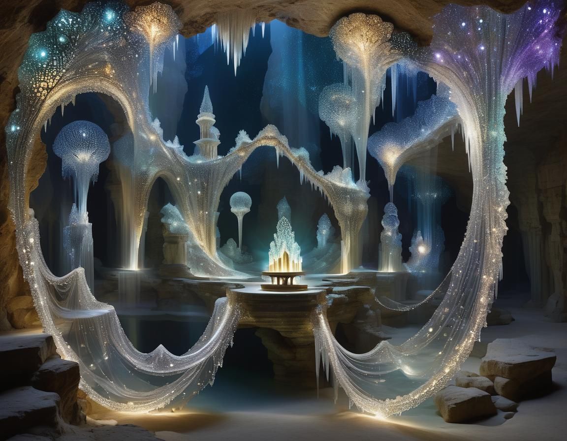 Galaxy Agate Speleothem in Sparklecloth