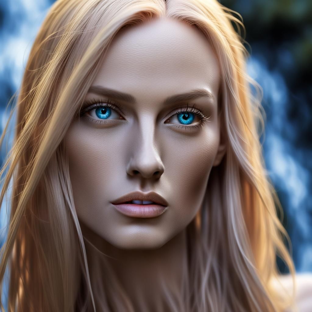 Macro Shot of Woman with Golden Hair