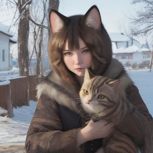 Striped Cat Image Generated by AI