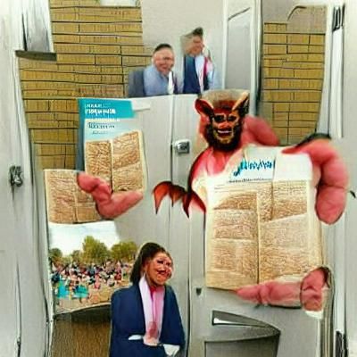 Stylized Image of a Devil Figure