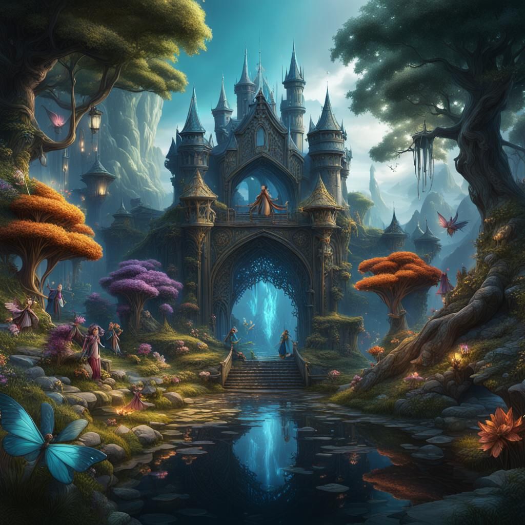 Fantastical Fairies in Detailed Matte Painting