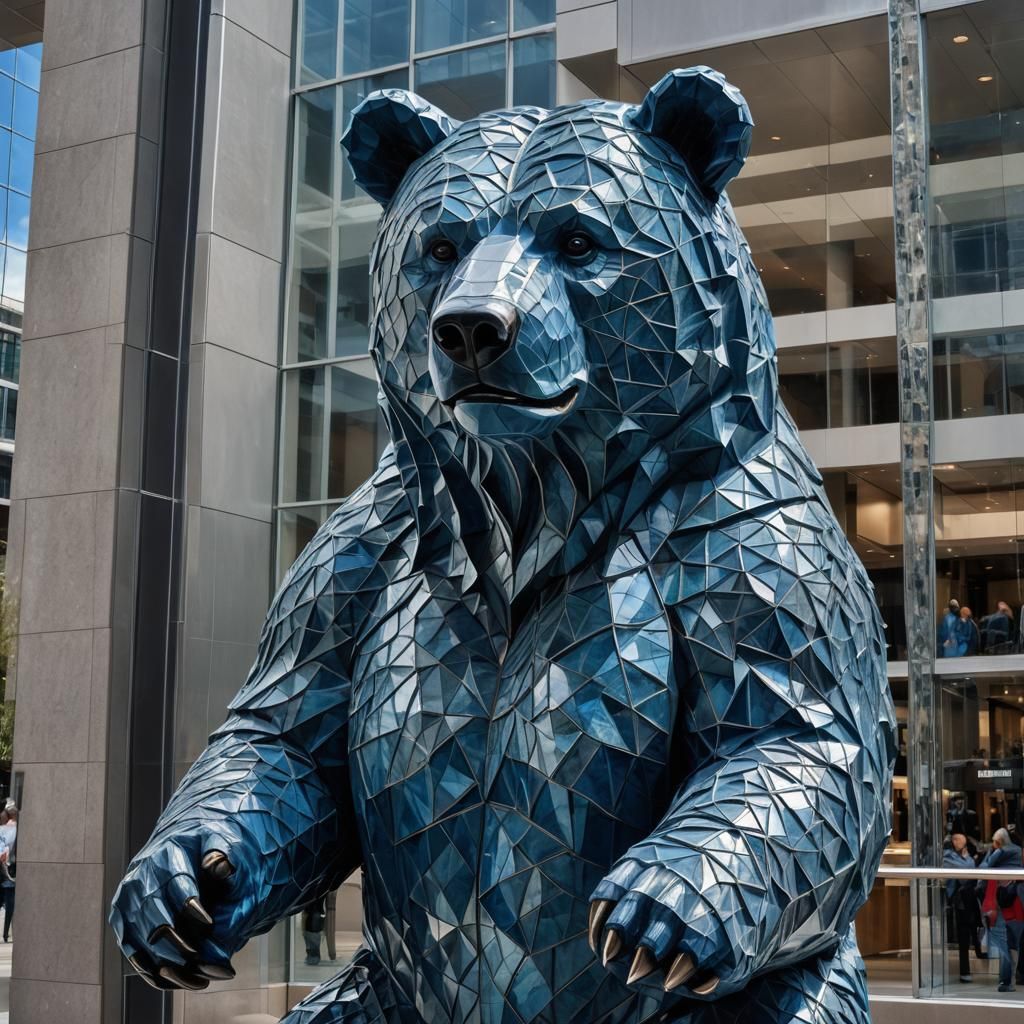Blue Bear at Denver Convention Center Window