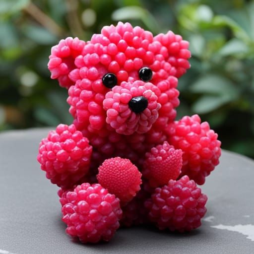 Raspberry Bear: A Sweet AI Creation