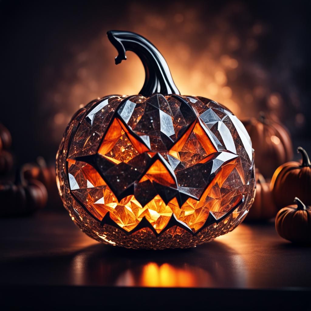 Shimmering Crystal Pumpkin for Halloween
