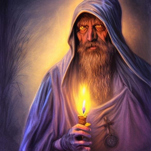 Dark Necromancer Wizard Casting Spell in Torchlight