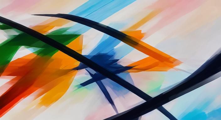 Impressionist Gouache Watercolor Painting on Canvas