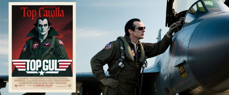 Count Dracula Fighter Pilot Movie Poster