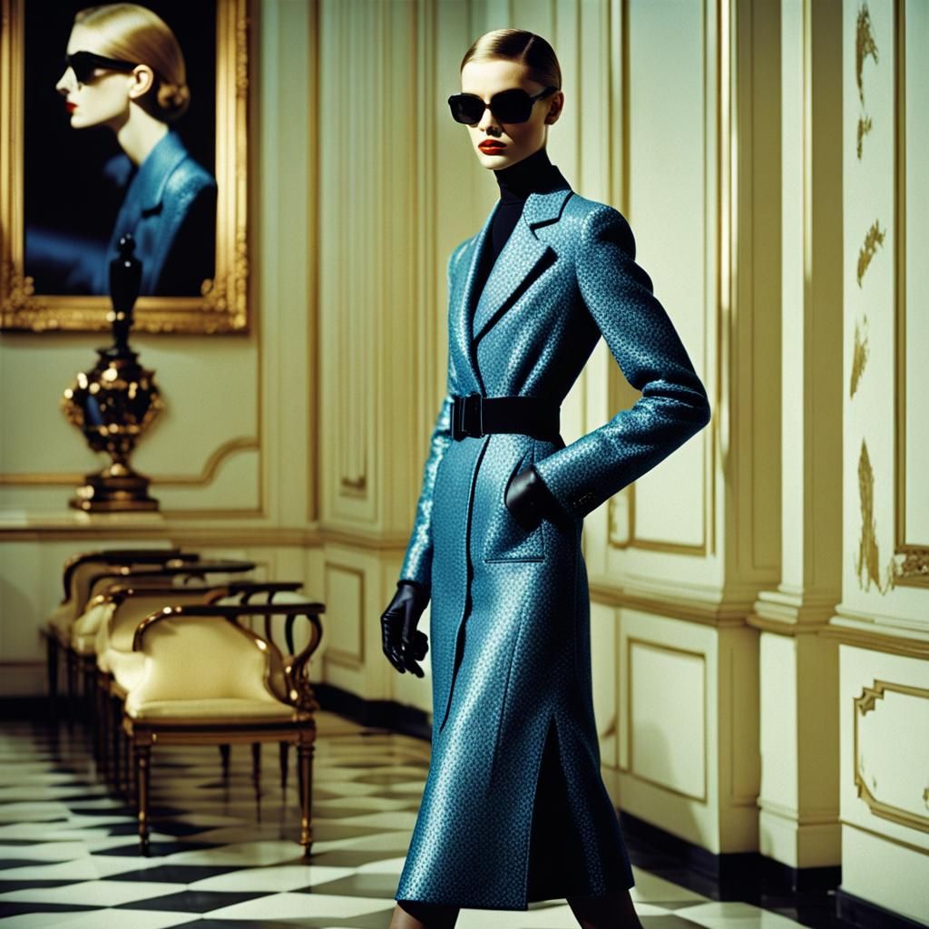 High Fashion Model in Dior Outfit, Photorealistic Style