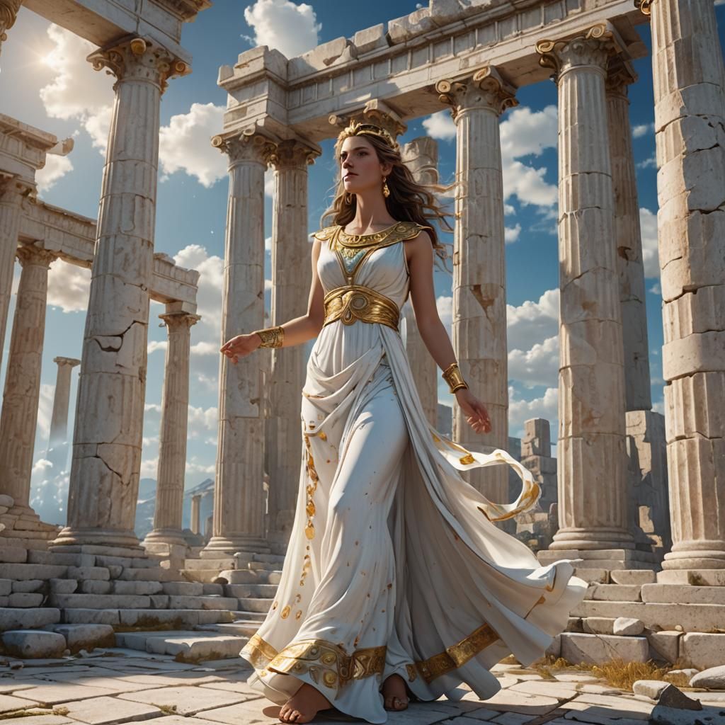 Aphrodite in Ancient Greek Ruins